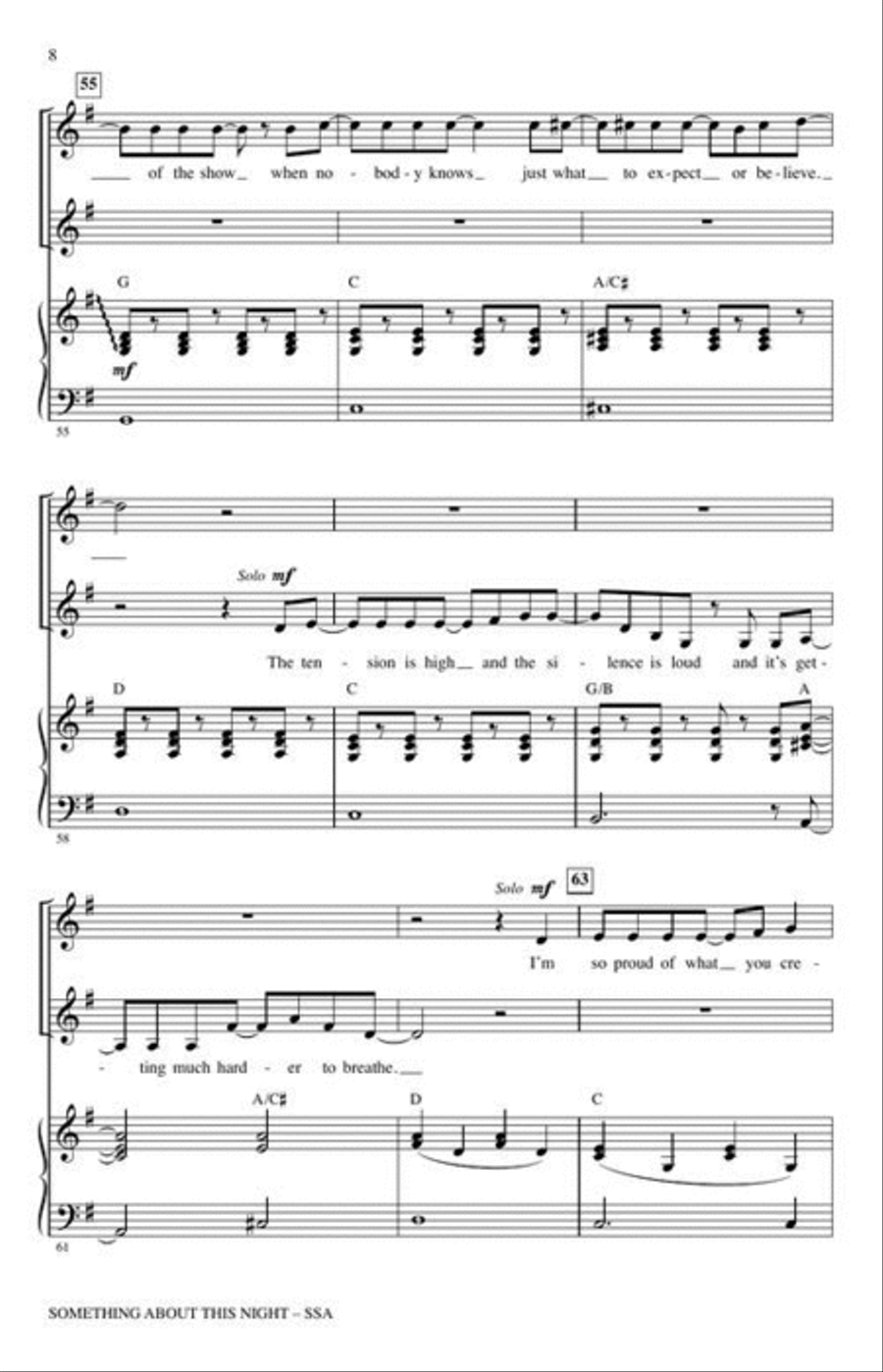 Something About This Night (from Finding Neverland) SSA scores gallery preview page 5
