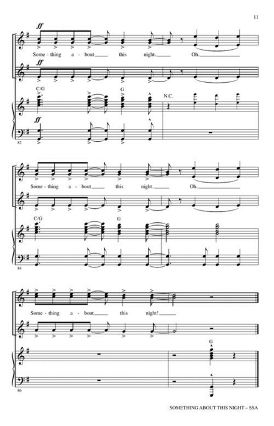 Something About This Night (from Finding Neverland) SSA scores gallery preview page 6