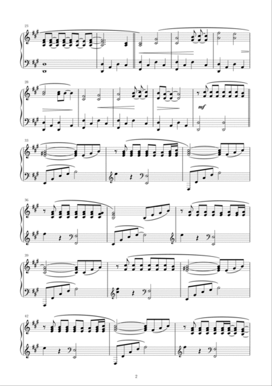 Snuff Snuff Piano Solo scores gallery preview page 2
