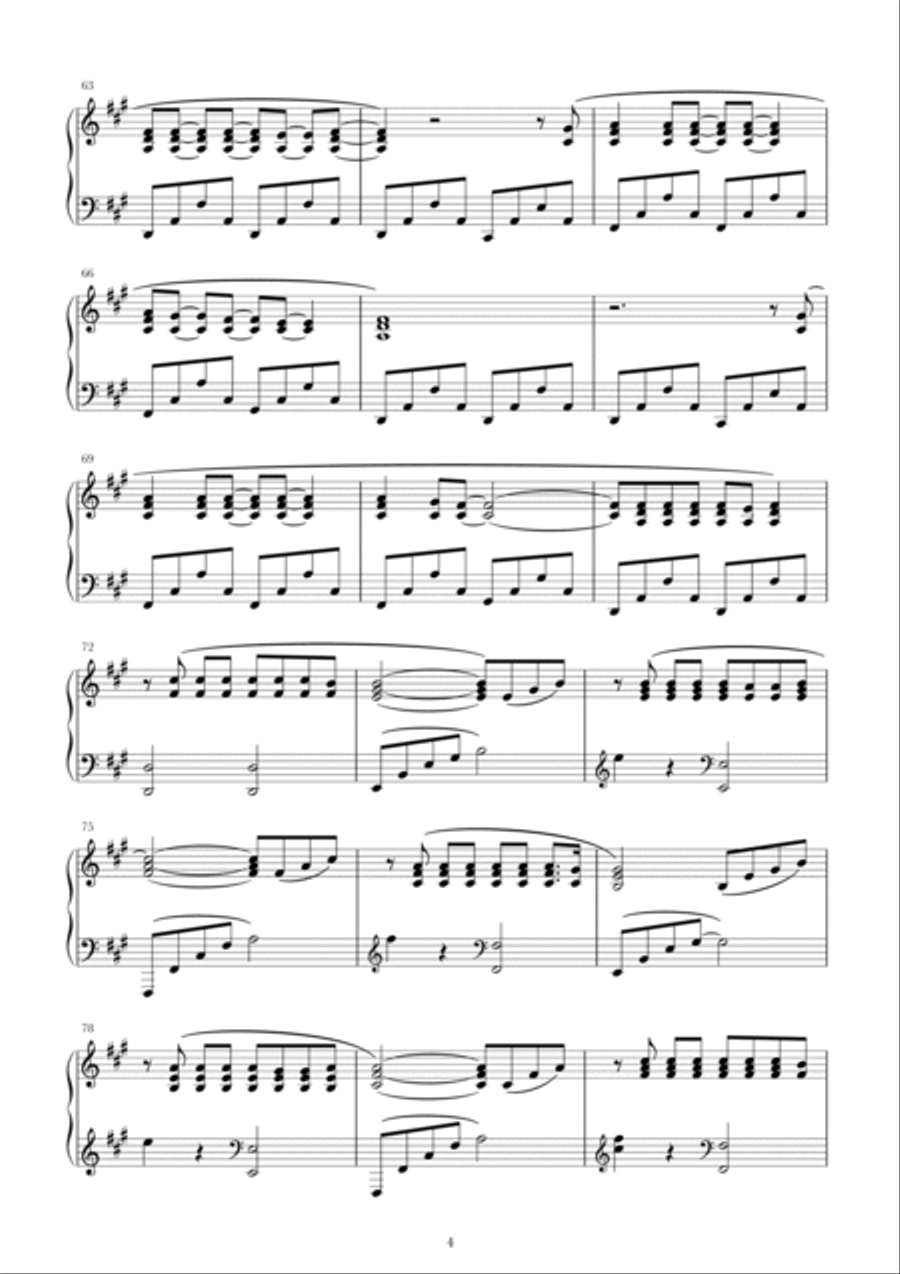 Snuff Snuff Piano Solo scores gallery preview page 4