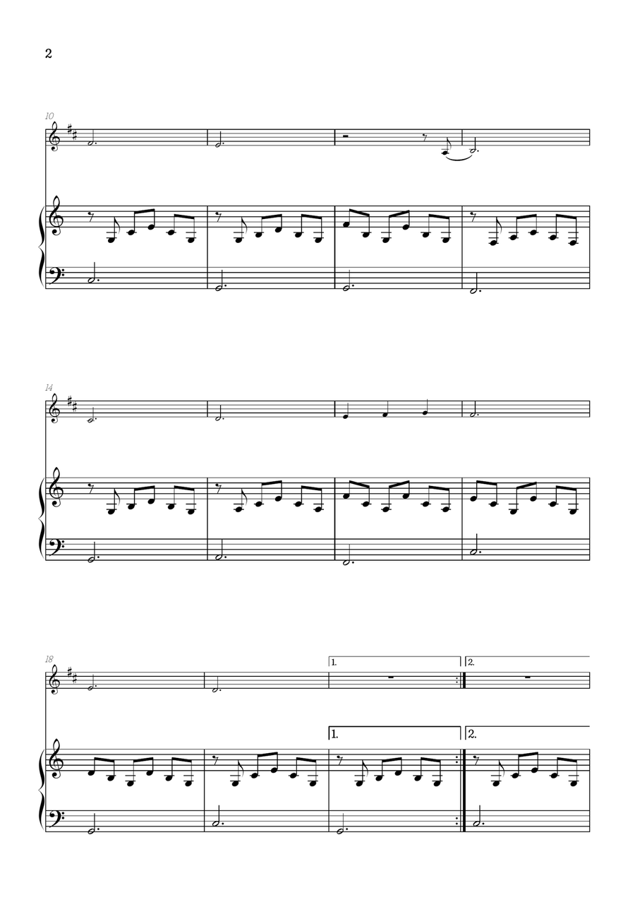 Can't Help Falling In Love B-Flat Trumpet scores gallery preview page 2