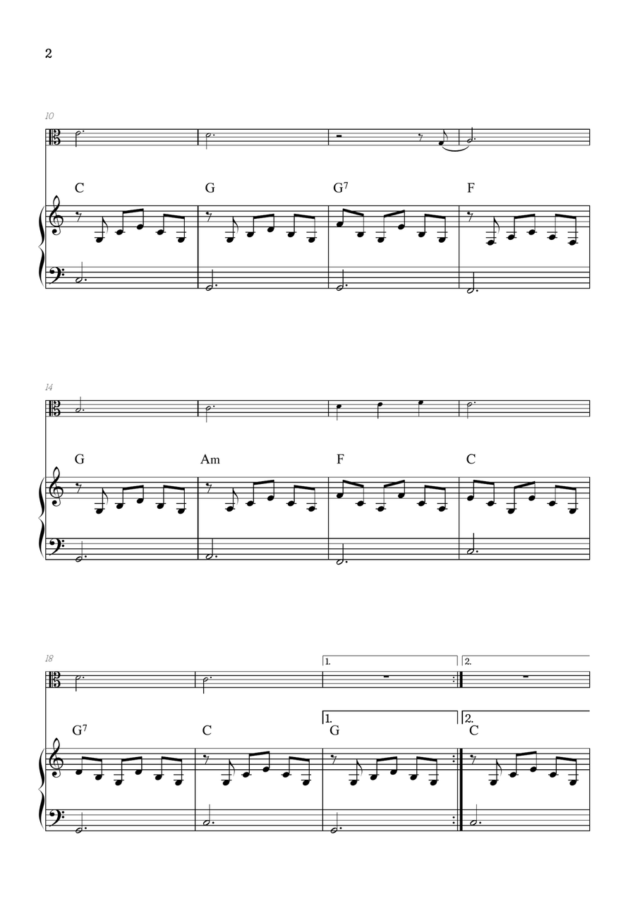 Can't Help Falling In Love Viola scores gallery preview page 2