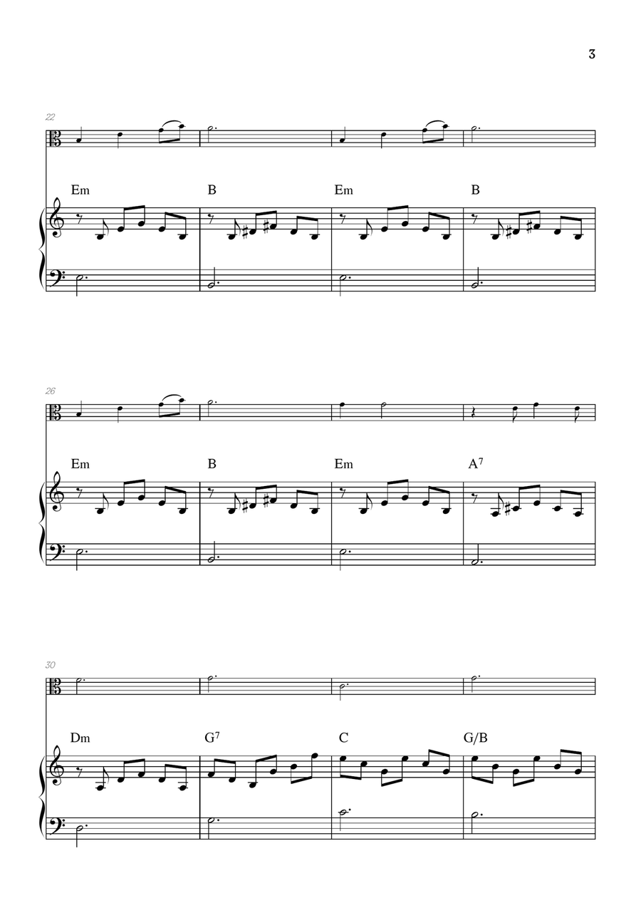 Can't Help Falling In Love Viola scores gallery preview page 3