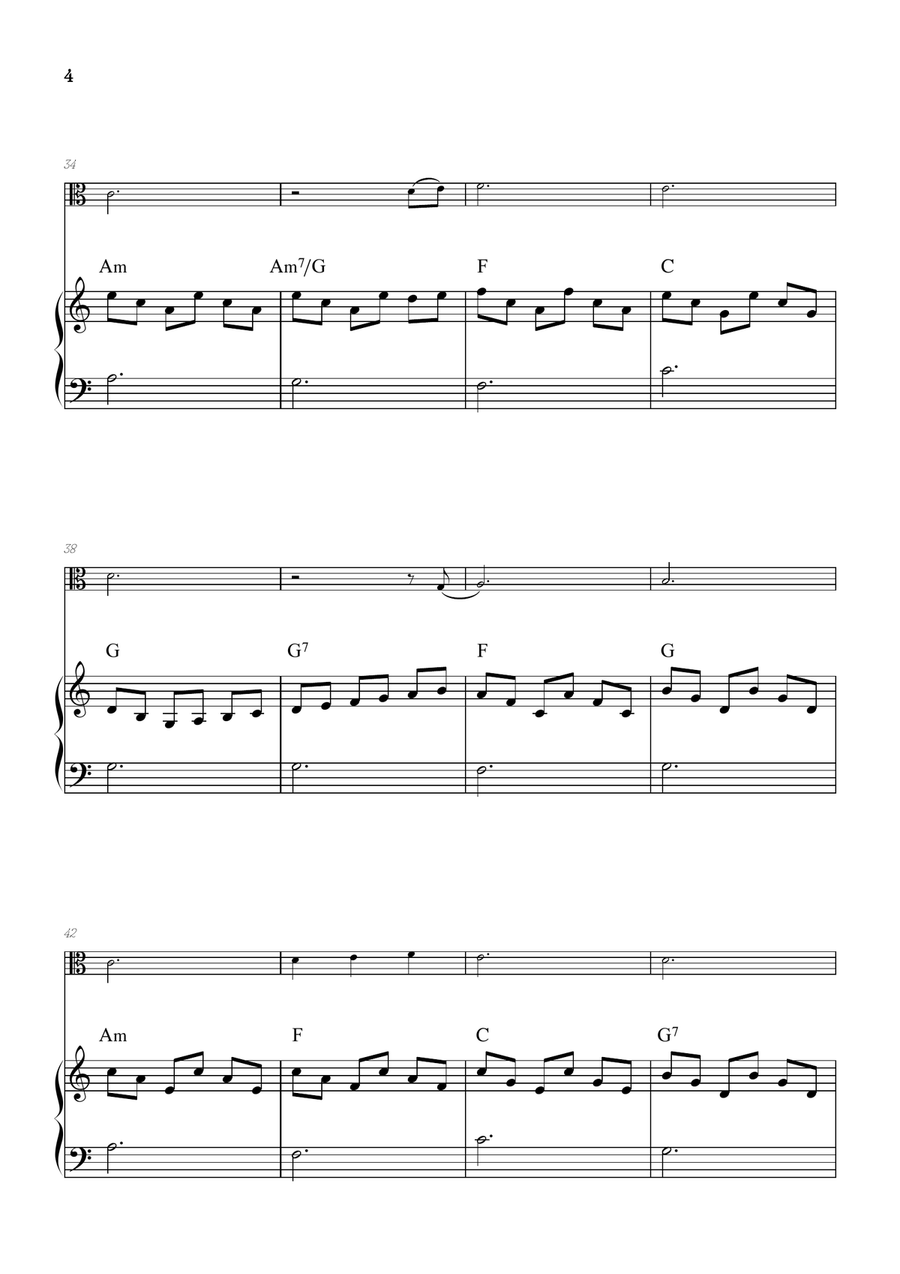 Can't Help Falling In Love Viola scores gallery preview page 4