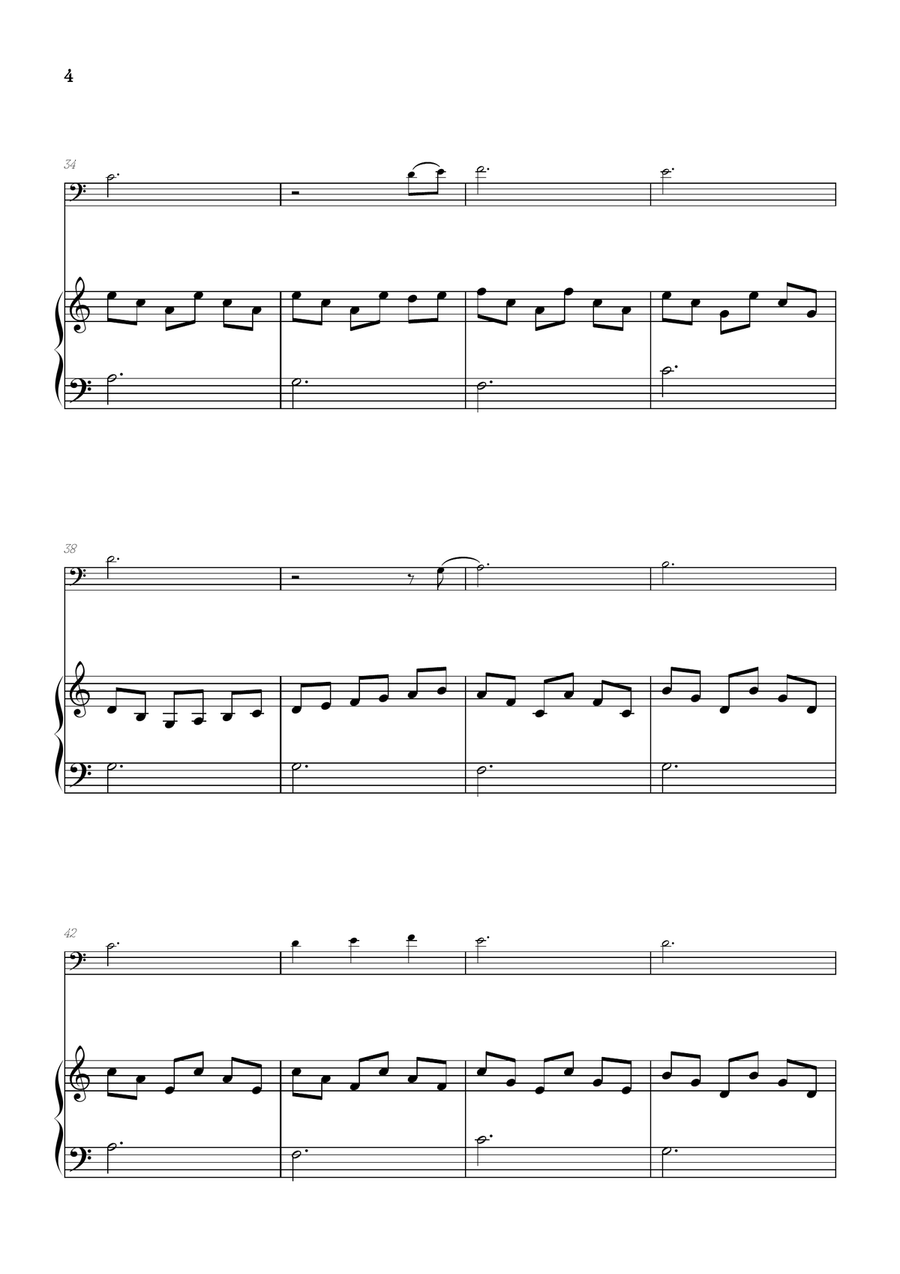 Can't Help Falling In Love Piano scores gallery preview page 4