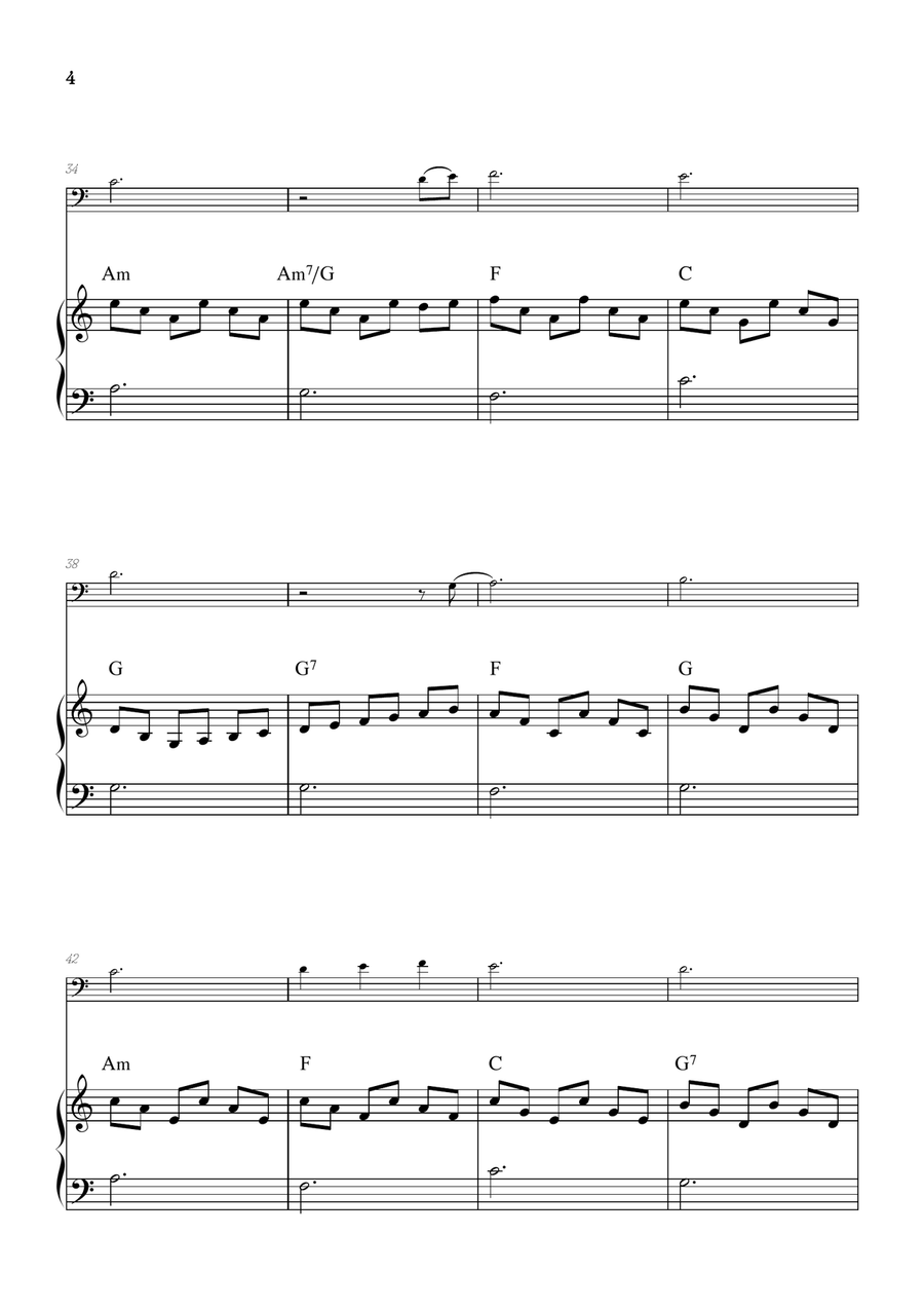 Can't Help Falling In Love Piano scores gallery preview page 4