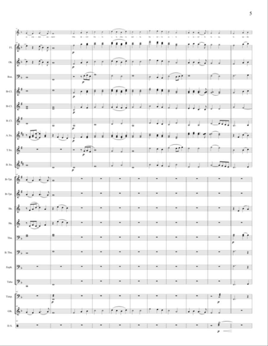 Fratello Sole, Sorella Luna Concert Band scores gallery preview page 6
