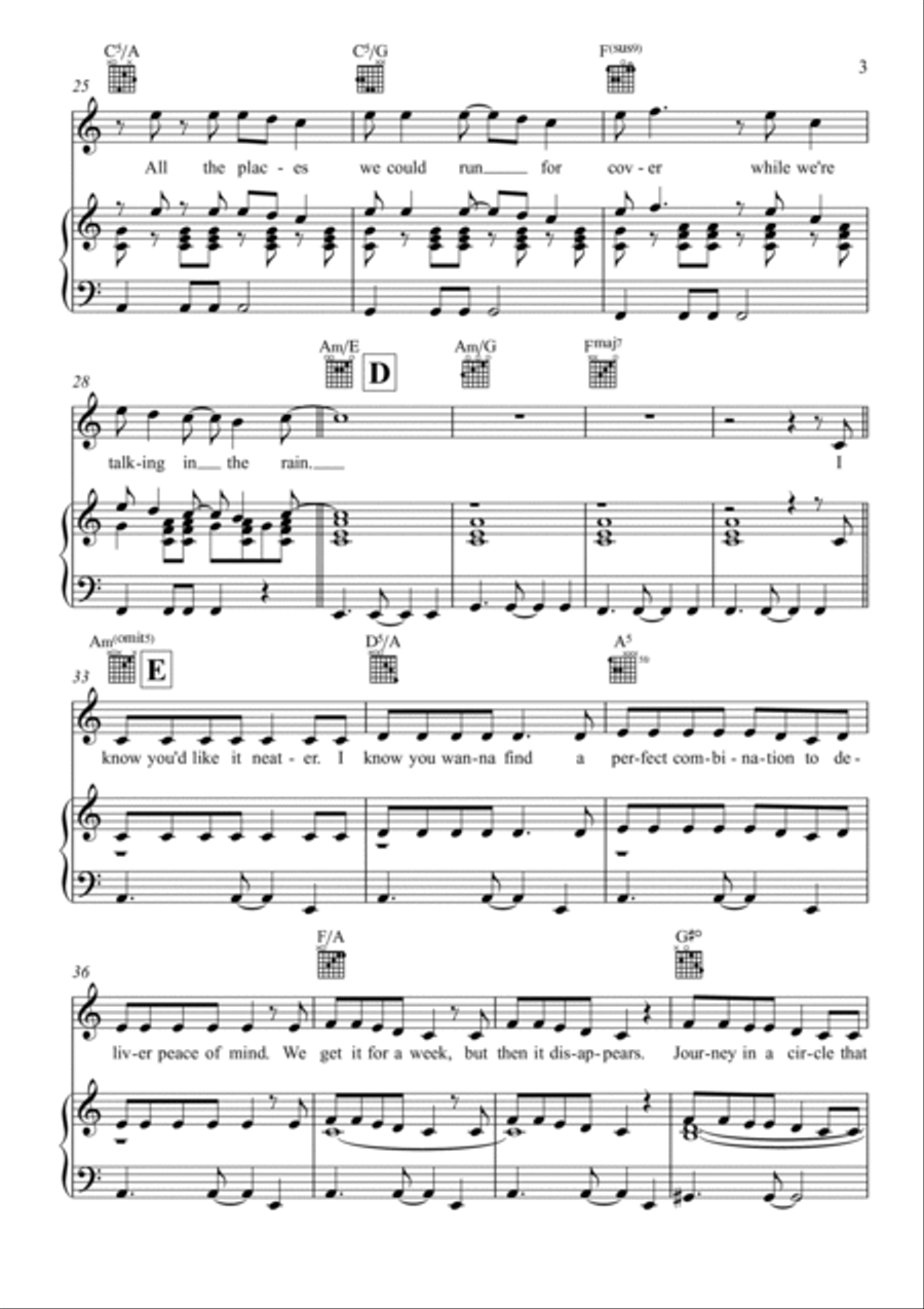 Talking In The Rain Talking In The Rain Piano, Vocal, Guitar scores gallery preview page 3