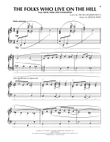 The Folks Who Live On The Hill (from High, Wide and Handsome) (arr. Lee Evans)