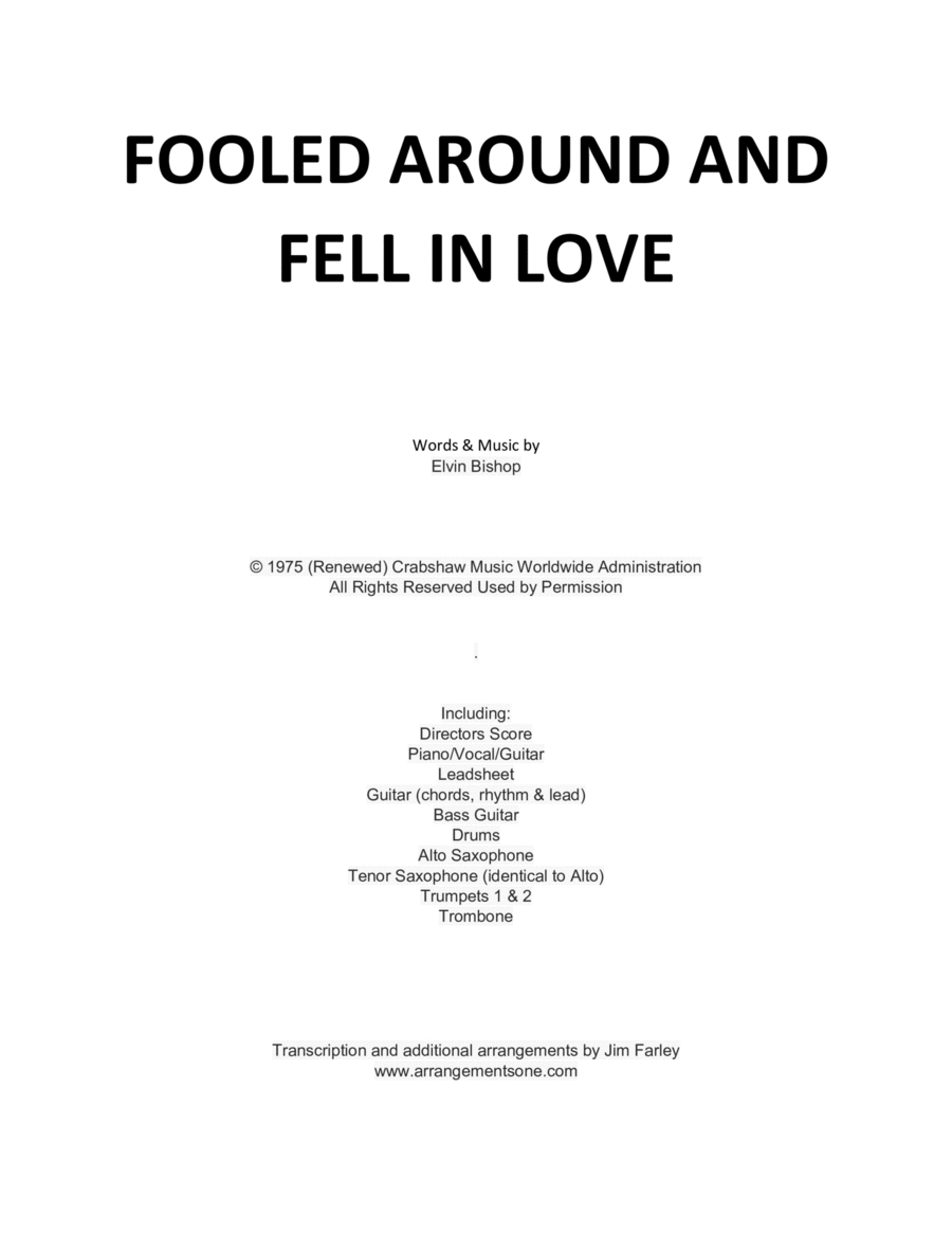Fooled Around And Fell In Love Tenor Saxophone scores gallery preview page 1