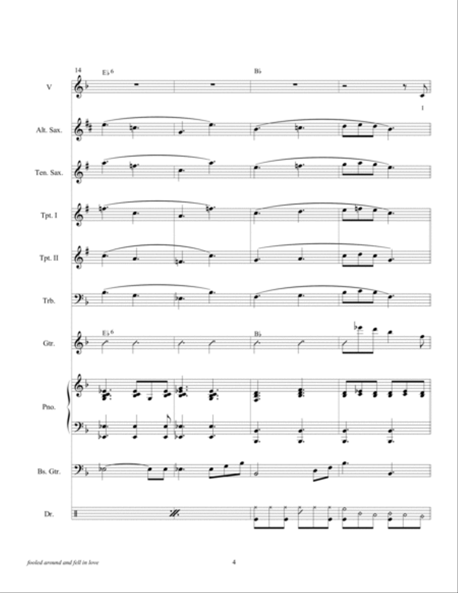 Fooled Around And Fell In Love Tenor Saxophone scores gallery preview page 6