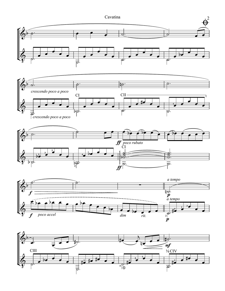 Cavatina Cavatina B-Flat Clarinet scores gallery preview page 2