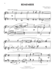 Remember (arr. Dick Hyman)