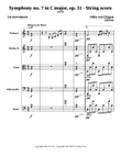 Symphony no. 7 in C major, op. 31 - I. Allegro con fuoco (for strings)