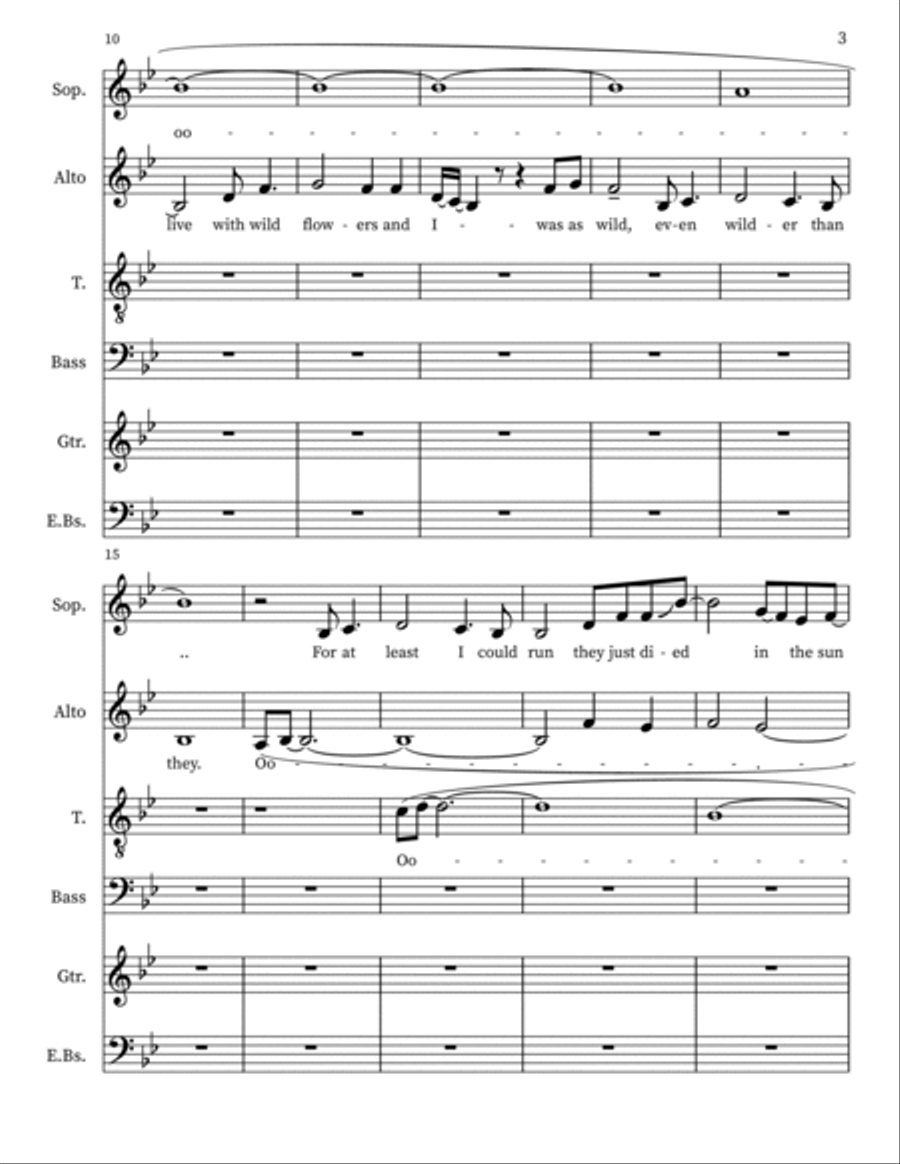 Wildflowers 4-Part scores gallery preview page 3