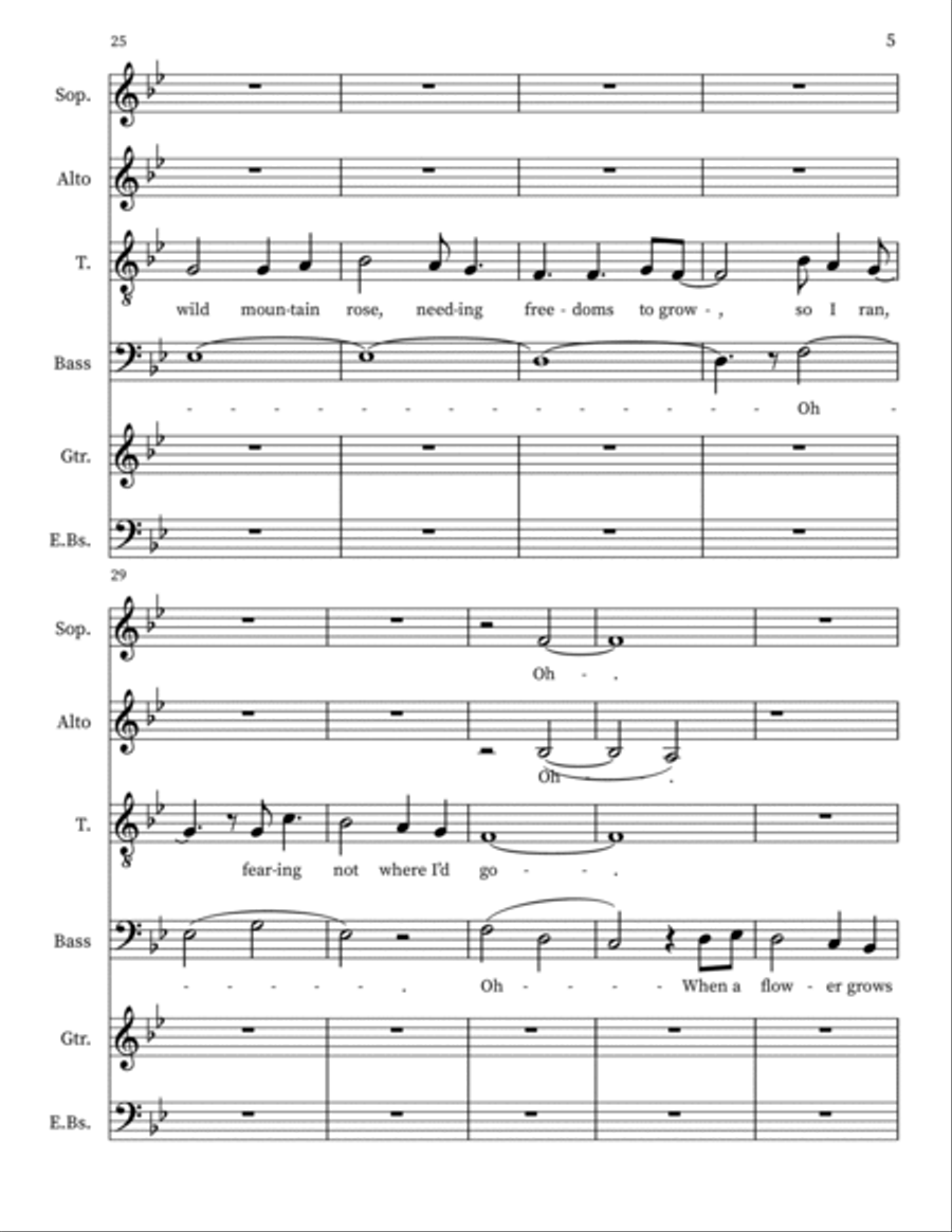 Wildflowers 4-Part scores gallery preview page 5