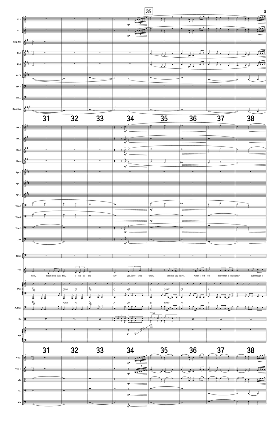 My Way My Way Full Orchestra scores gallery preview page 5