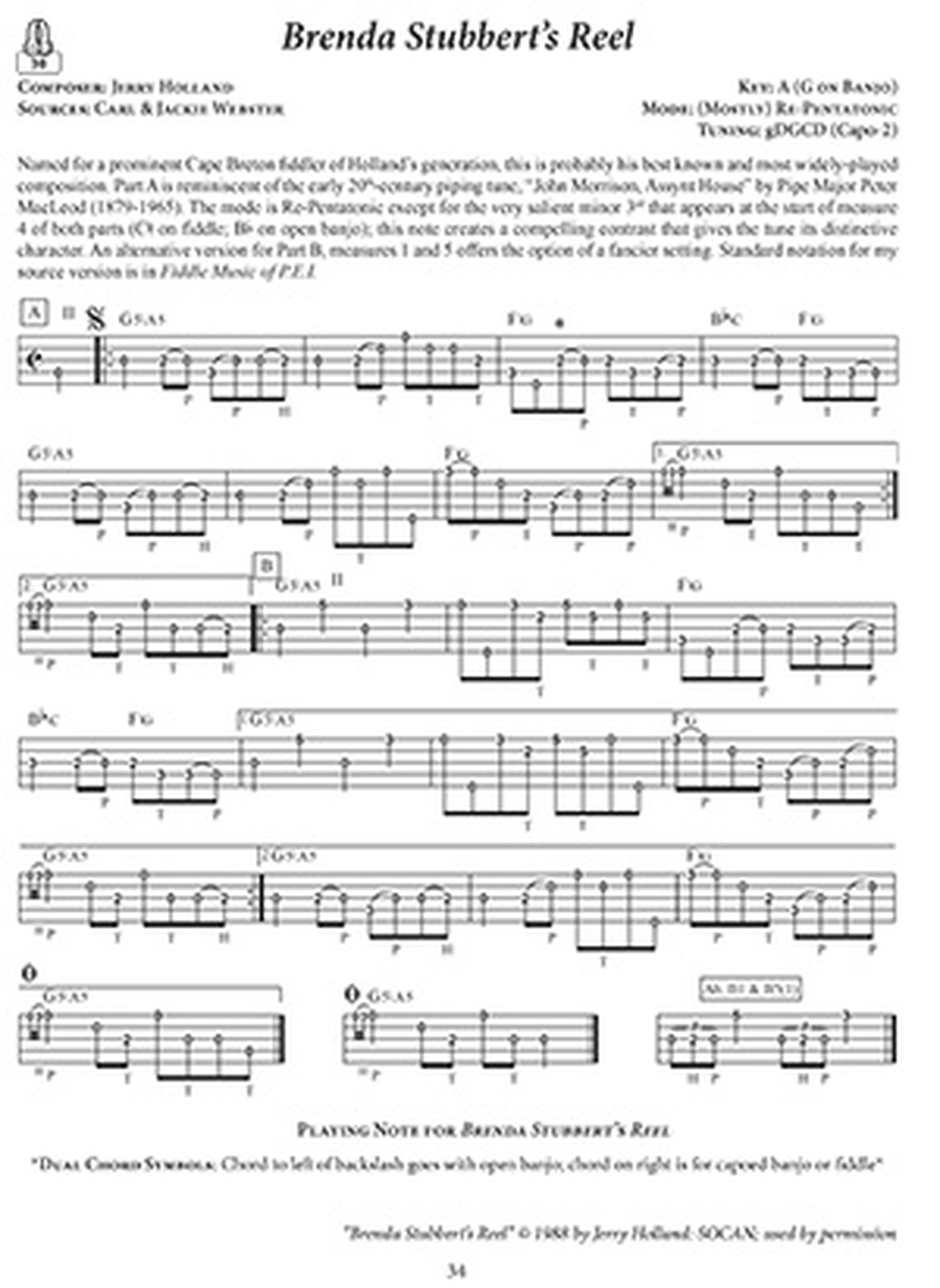 Cape Breton & Prince Edward Island Fiddle Tunes for Clawhammer Banjo Banjo scores gallery preview page 2