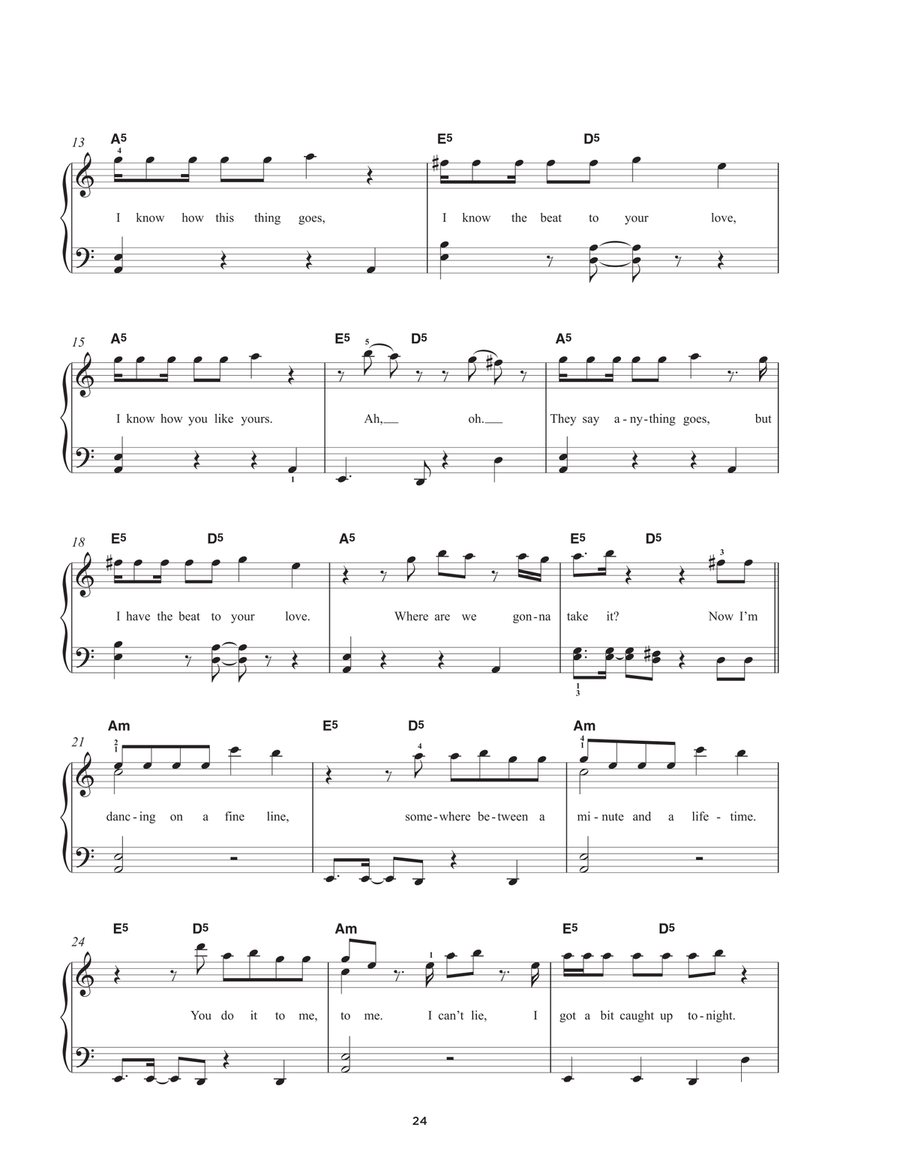 Fine Line Fine Line Easy Piano scores gallery preview page 2