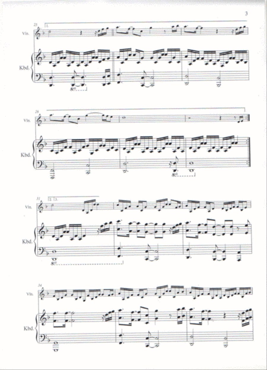 Alegria, Alegria Violin Solo scores gallery preview page 3