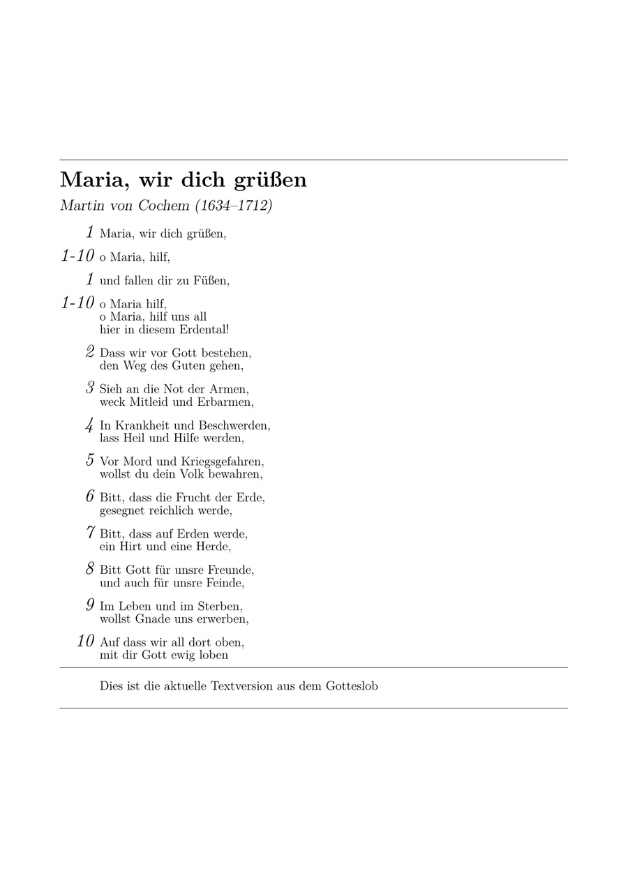 Maria wir dich grüßen (Gotteslob 954) Piano Method scores gallery preview page 4