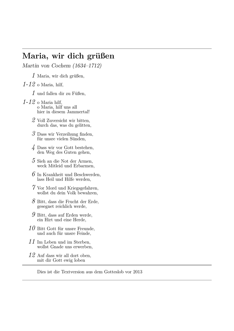 Maria wir dich grüßen (Gotteslob 954) Piano Method scores gallery preview page 5