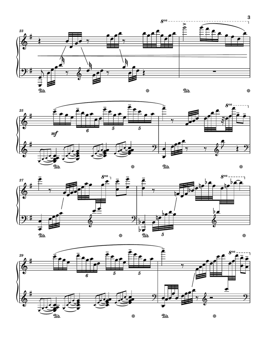 Unchained Melody Piano Solo scores gallery preview page 3