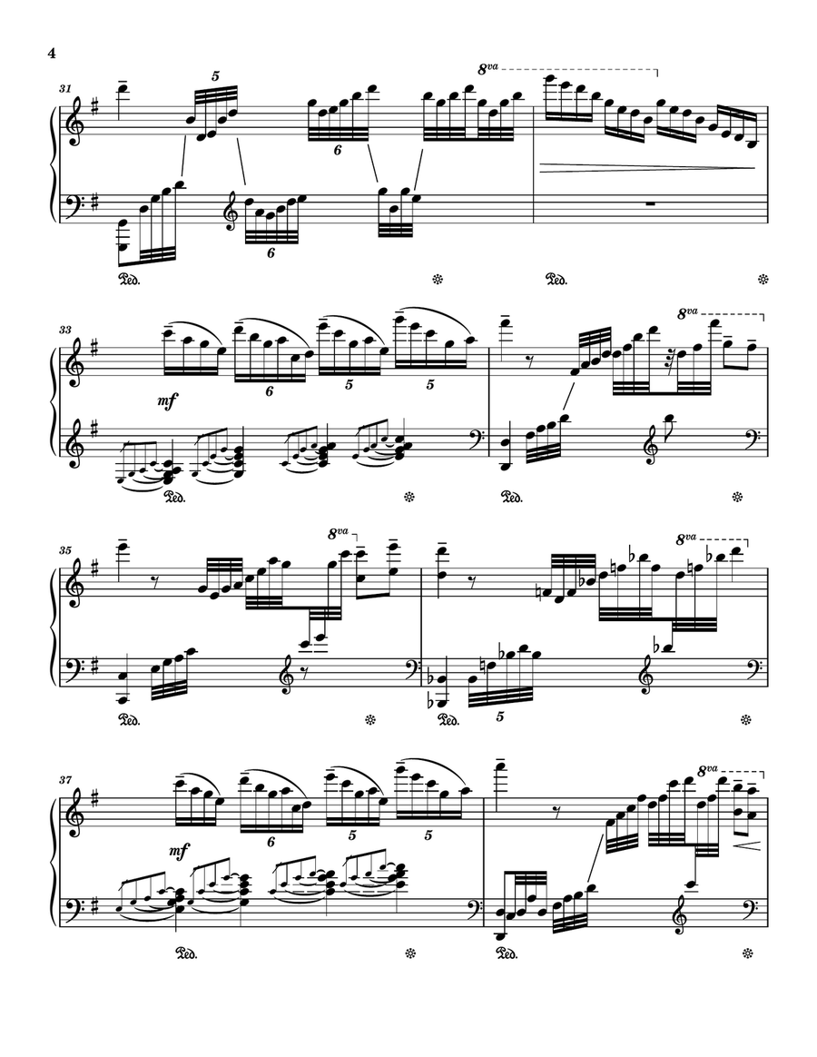 Unchained Melody Piano Solo scores gallery preview page 4