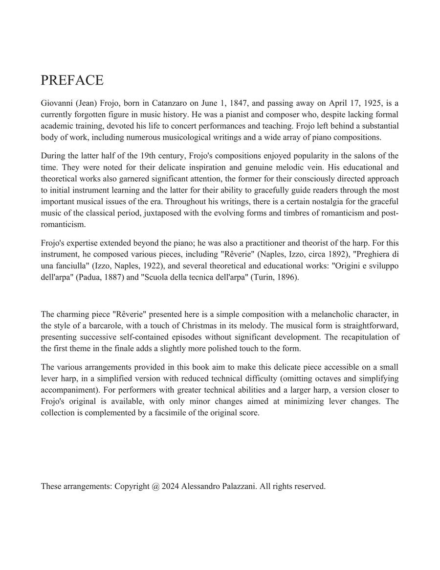 REVERIE - for lever harp Celtic Harp scores gallery preview page 3
