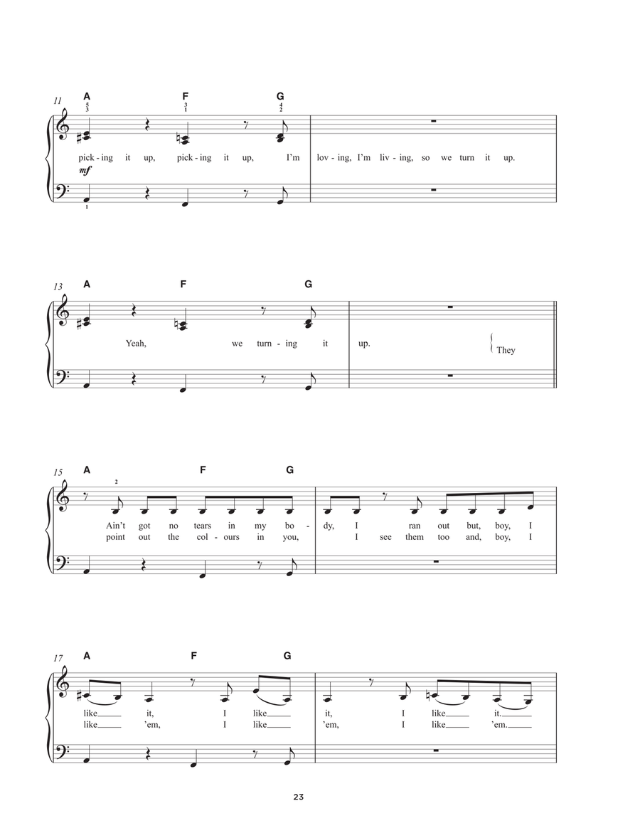 no tears left to cry no tears left to cry Easy Piano scores gallery preview page 2