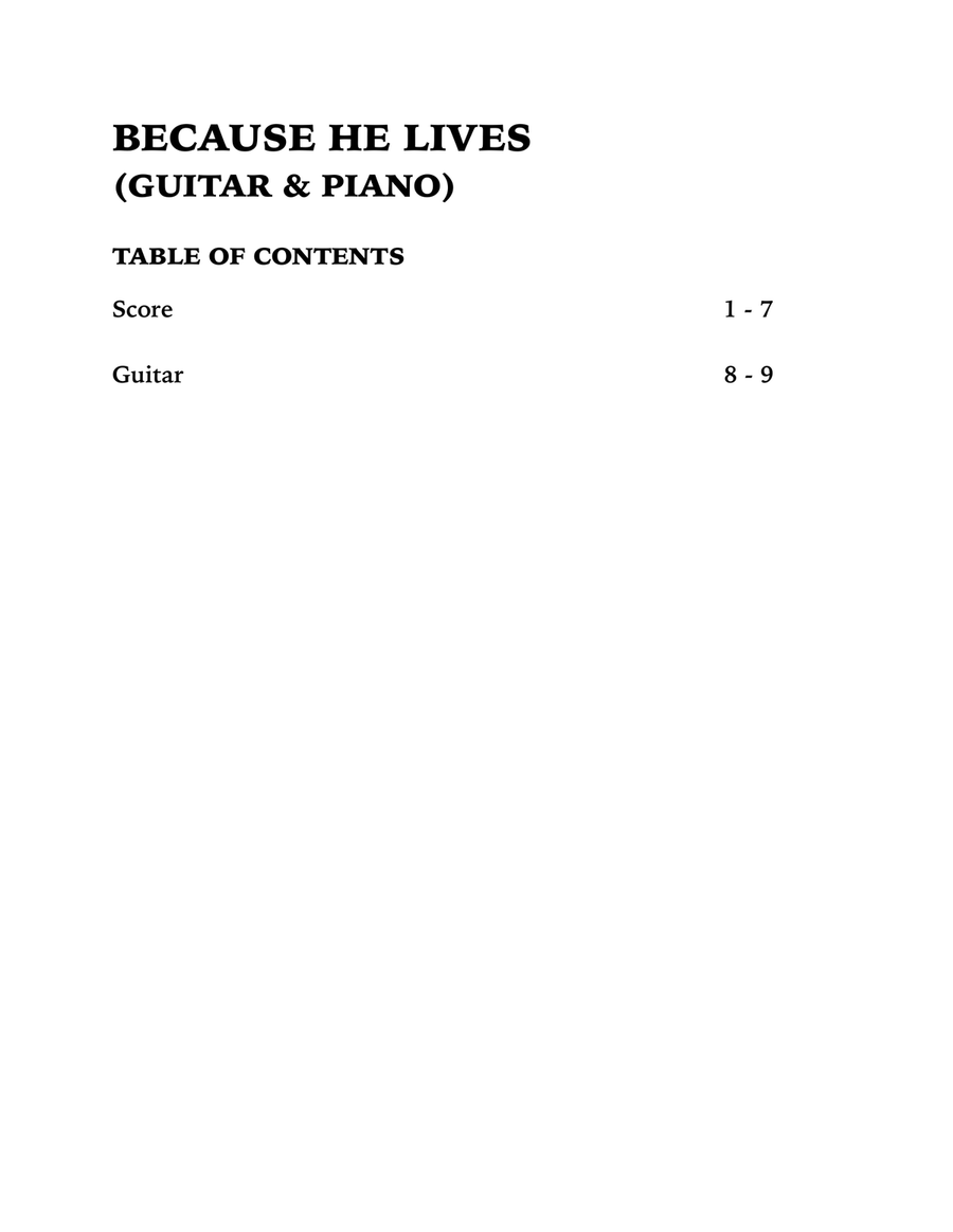 Because He Lives Acoustic Guitar scores gallery preview page 4