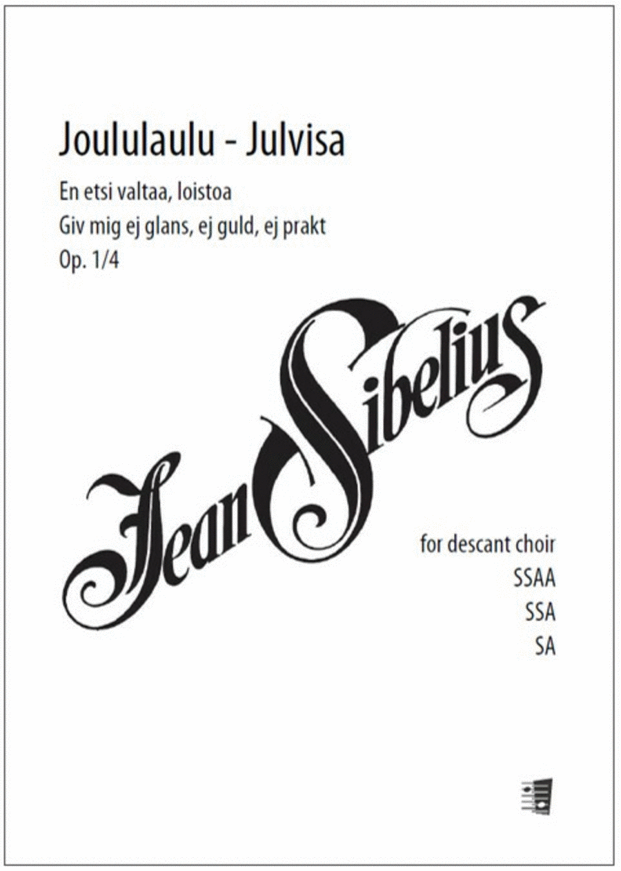 En etsi valtaa, loistoa / Giv mig ej guld, ej glans, ej prakt - Descant choir (SSAA / SSA / SA) SSAA scores gallery preview page 1