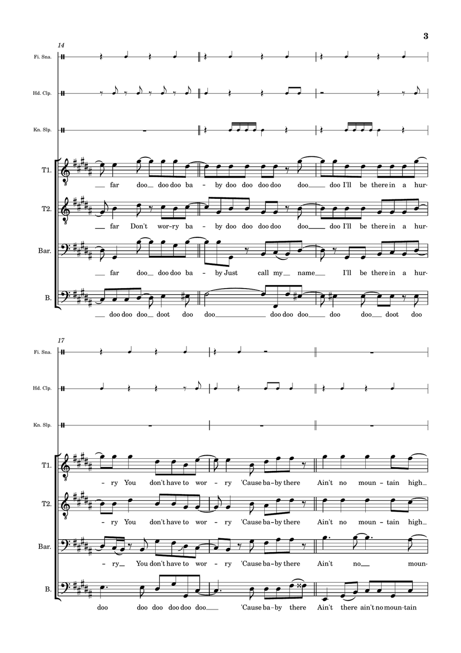 Ain't No Mountain High Enough TTBB scores gallery preview page 3