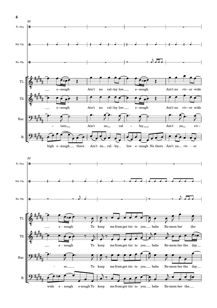Ain't No Mountain High Enough TTBB scores gallery preview page 4