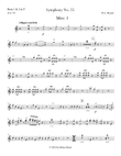 Mozart - Symphony No. 25 in G minor - transposed parts for Horn in F (Hn. 1, 2, 3, 4)