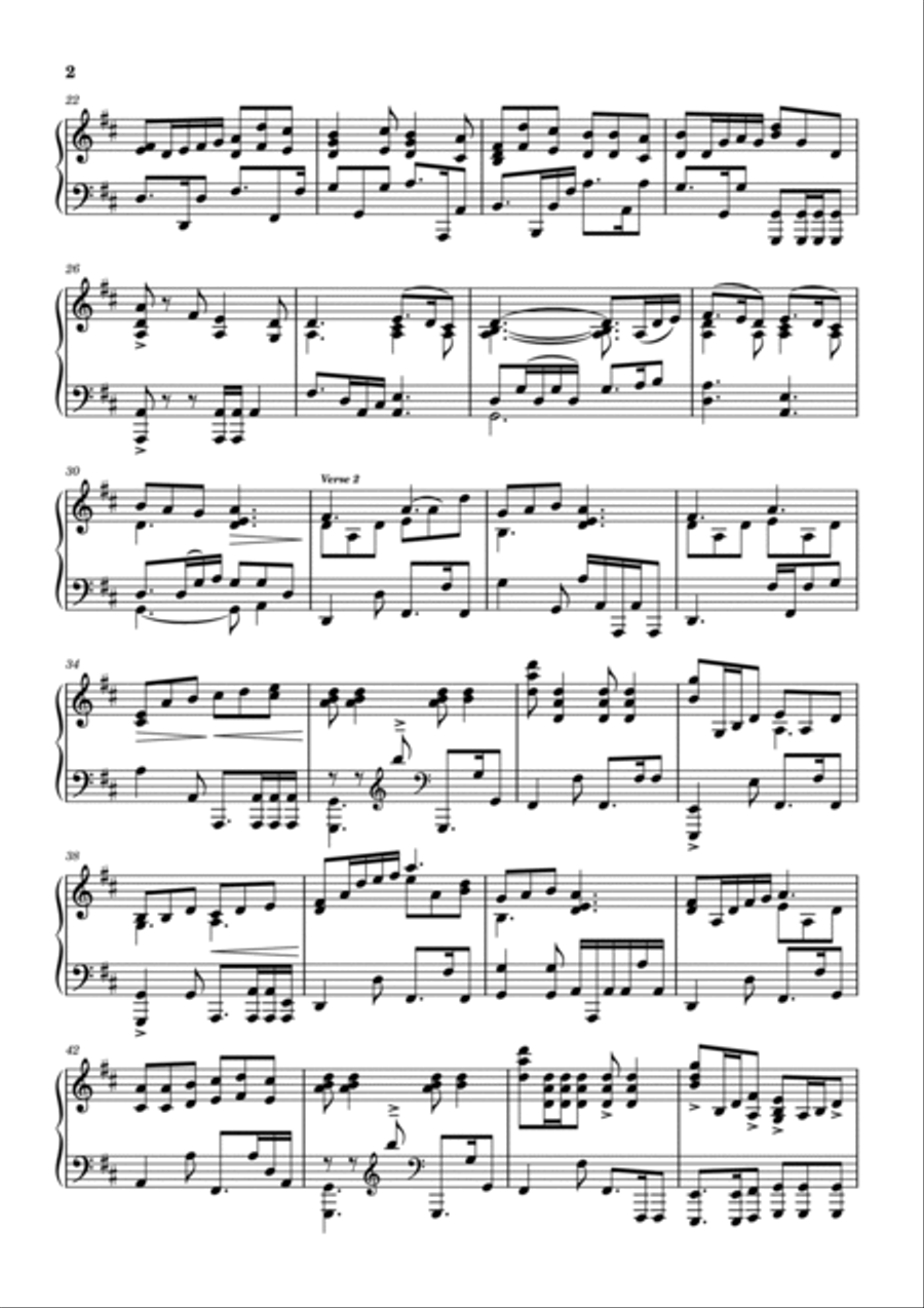 Across The Lands You're The Word Of God Piano, Vocal, Guitar scores gallery preview page 2