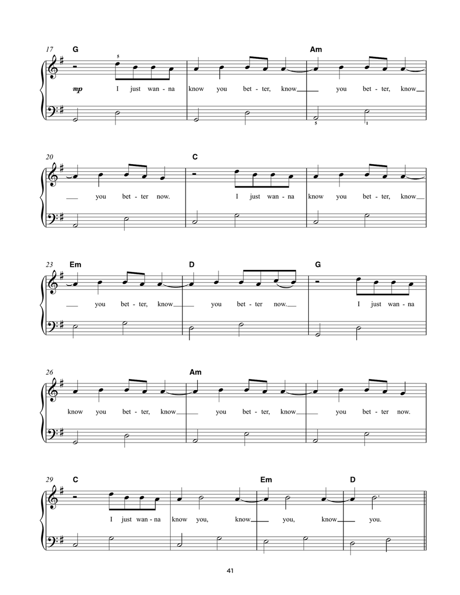 Everything Has Changed (feat. Ed Sheeran) Easy Piano scores gallery preview page 2