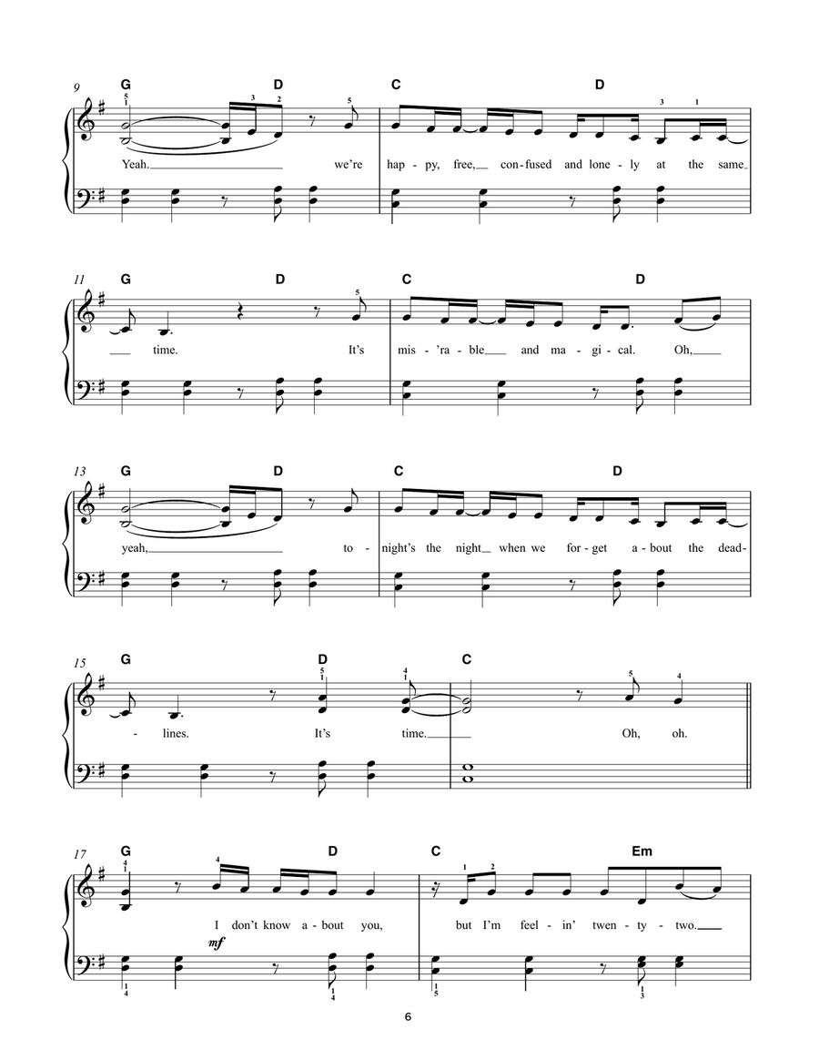 22 22 Easy Piano scores gallery preview page 2