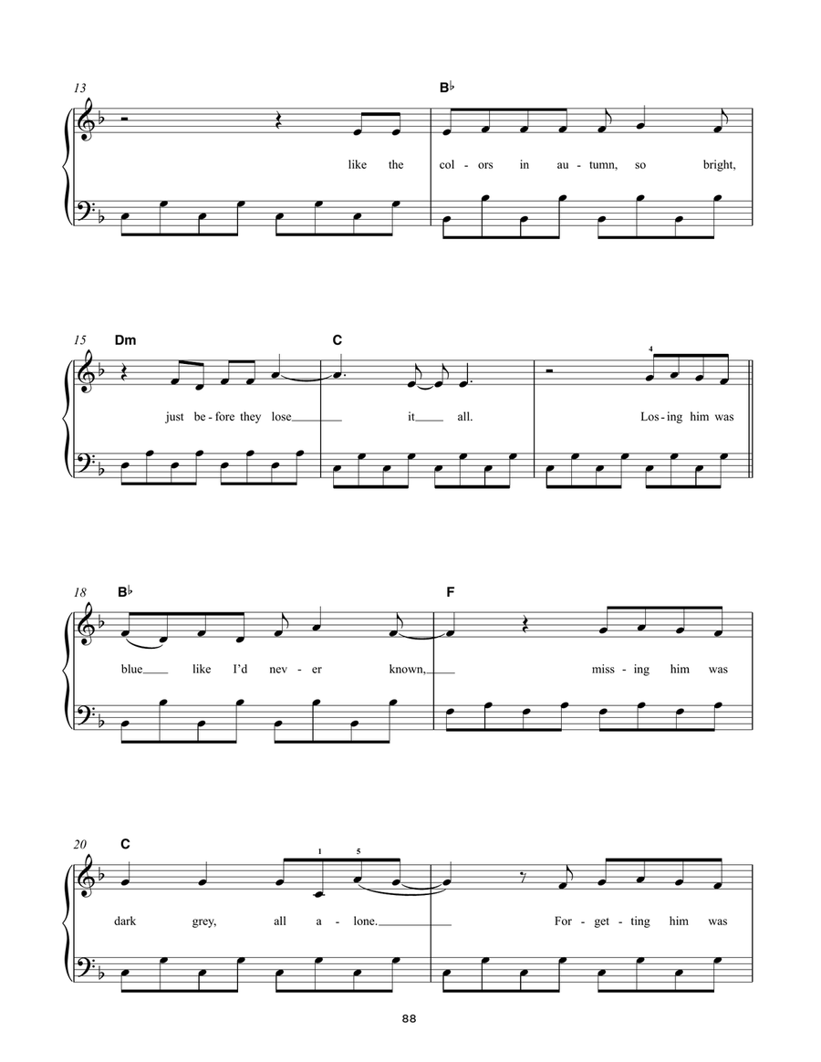 Red Red Easy Piano scores gallery preview page 2