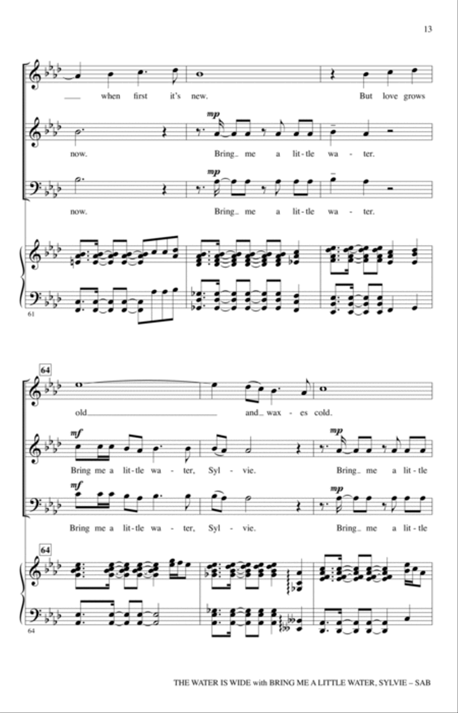 Water Is Wide (arr. Rollo Dilworth) 3-Part scores gallery preview page 11