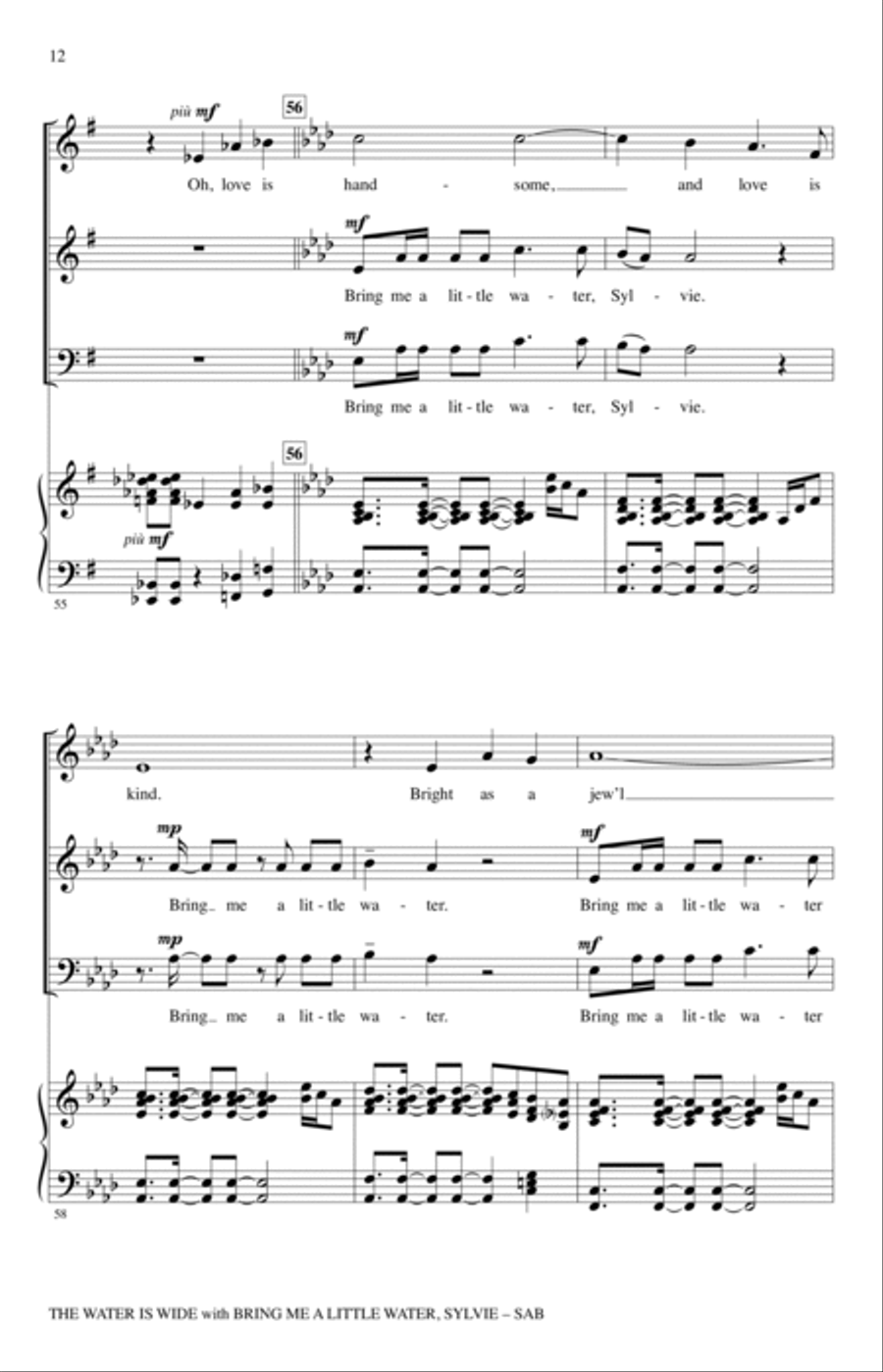 Water Is Wide (arr. Rollo Dilworth) 3-Part scores gallery preview page 10
