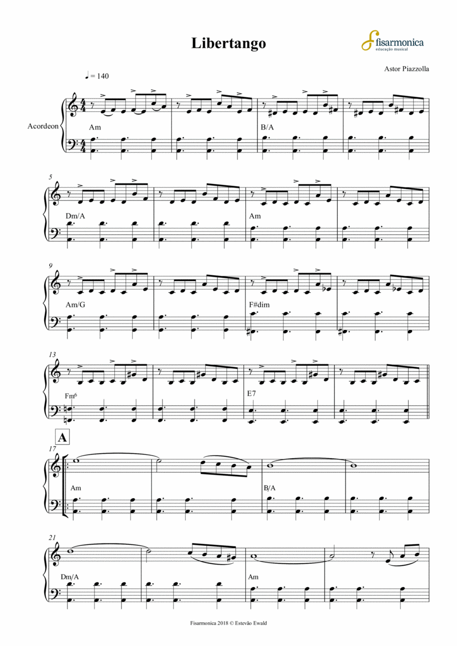 Libertango Accordion scores gallery preview page 1