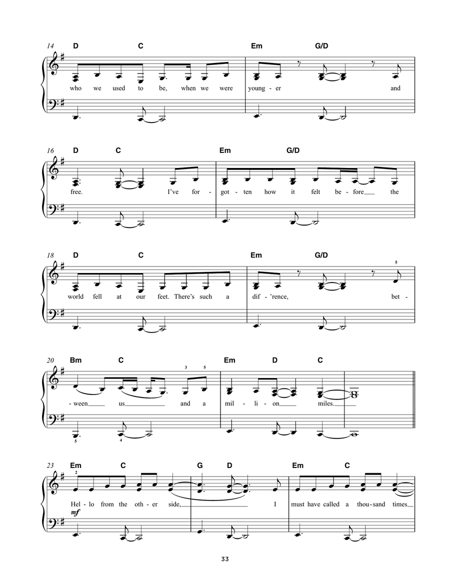 Hello Hello Easy Piano scores gallery preview page 2