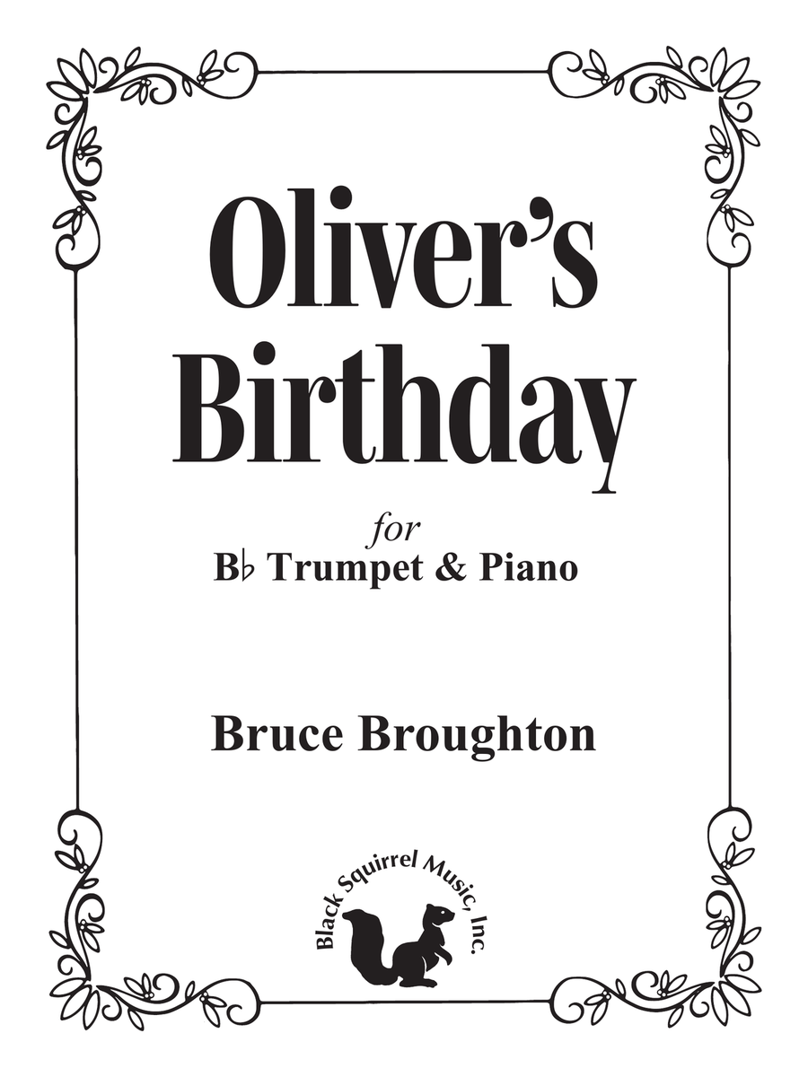 Oliver's Birthday for Trumpet and Piano Trumpet Solo scores gallery preview page 2