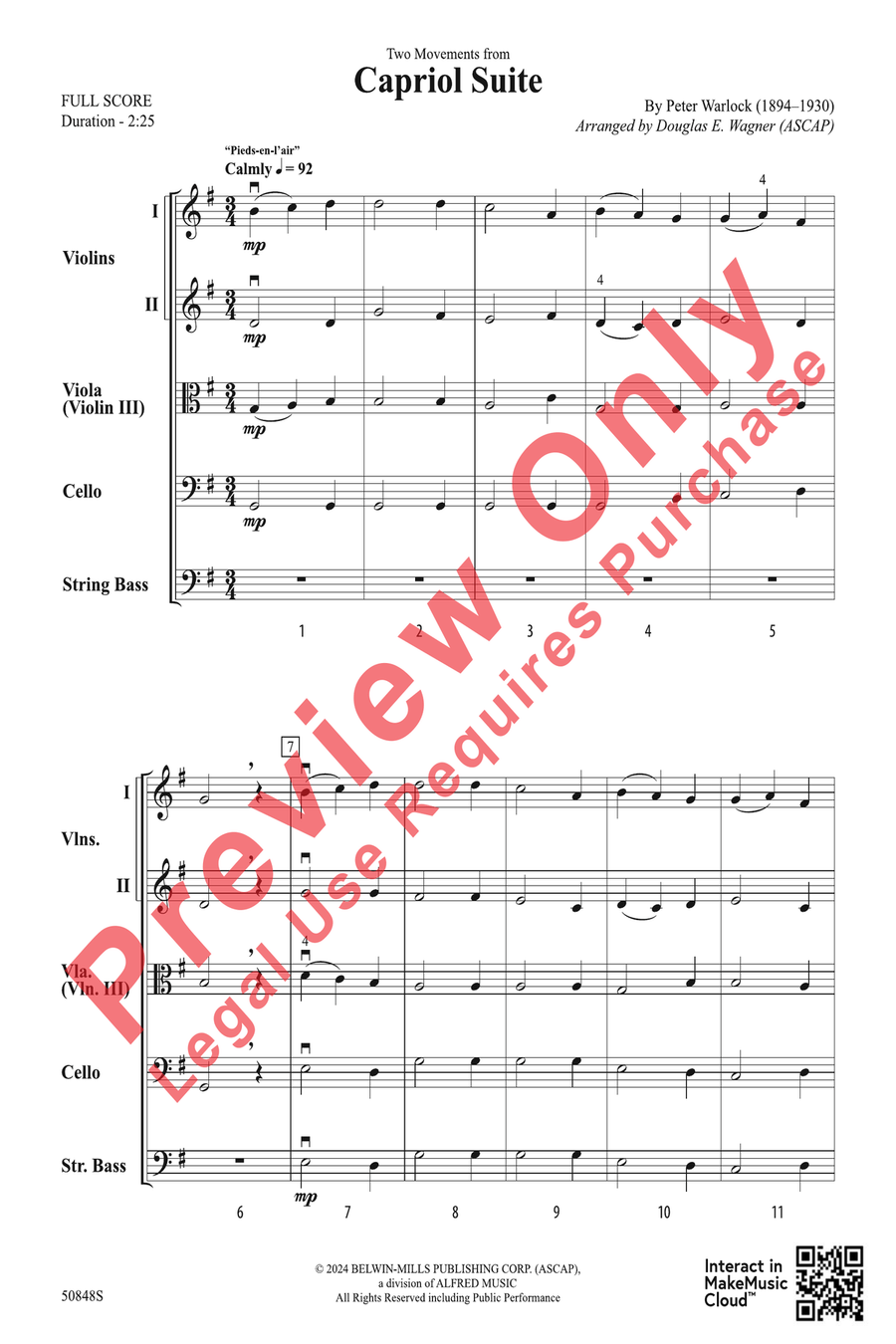 Capriol Suite Capriol Suite String Orchestra scores gallery preview page 3