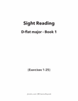 Sight Reading in D-flat major Book 1 - Intermediate Sight Reading Piano Exercises