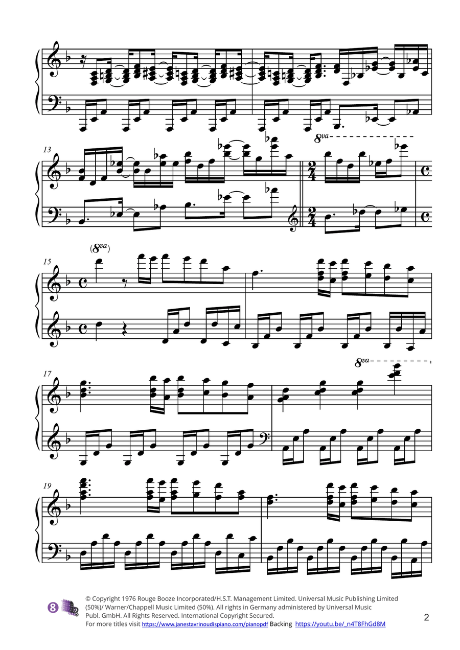 Tonight Piano Solo scores gallery preview page 2
