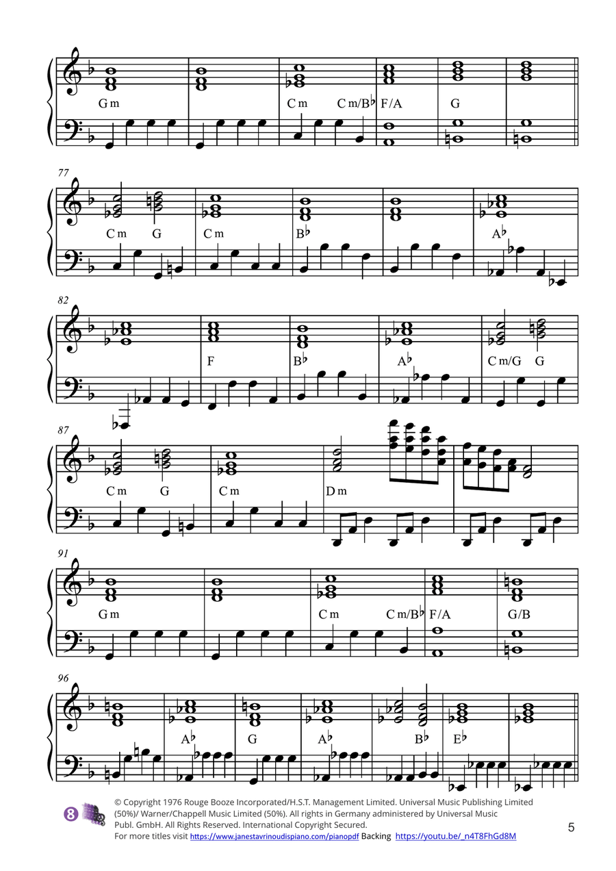 Tonight Piano Solo scores gallery preview page 5