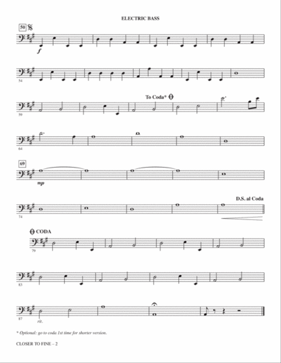 Closer To Fine (arr. Roger Emerson) - Bass Choir scores gallery preview page 2