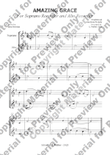 Amazing Grace - For Soprano Recorder and Alto Recorder mini preview